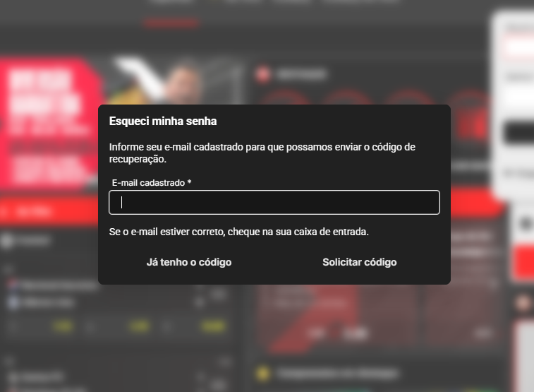 esqueci a senha